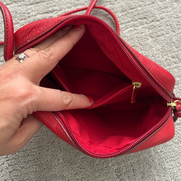 Fossil Red Leather Crossbody Bag - Picture 12 of 13